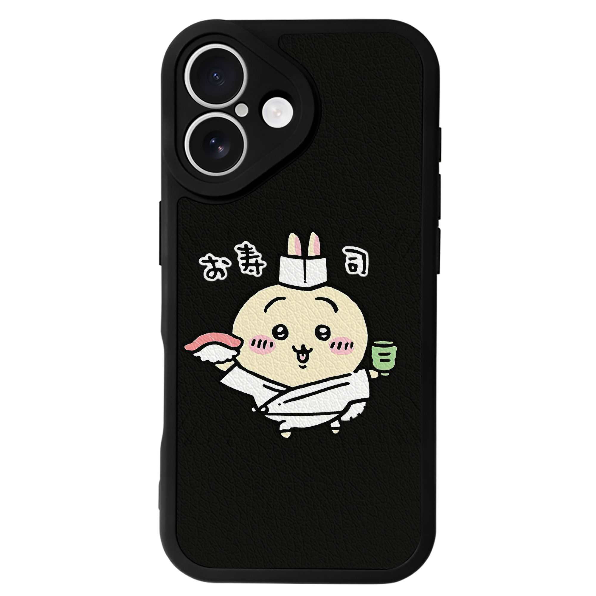 （画像用） ちいかわ うさぎ Chii-kawa usagi 【iPhone 16シリーズ対応】シリコンスマホケース（レザー調） 材質：シリコン